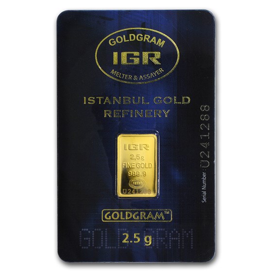 2.5 gram Gold Bar - Istanbul Gold Refinery (In Assay) 2.5 gram Gold Bar - Istanbul Gold Refinery (In Assay)